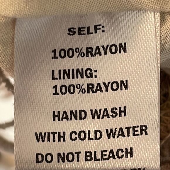 easel lace trimmed simple print dress with elbow sleeves size medium - Picture 11 of 11